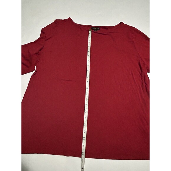 J Hill Women’s Red 3/4 Sleeve Stretch Top Size Xl (Extra Large) Rayon Blend - Picture 3 of 14